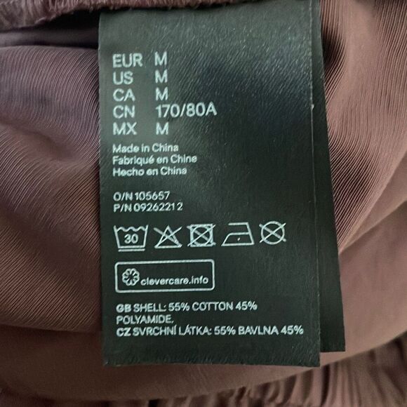 H&M Chocolate Brown A-Line Taffeta Midi Skirt M - Picture 6 of 8